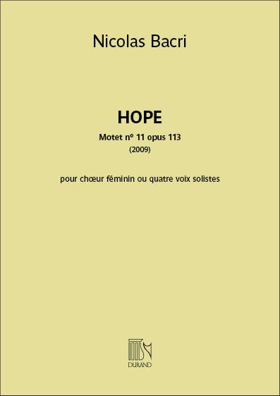 Hope opus 113 - Motet n° 11